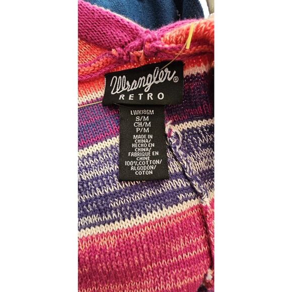 Wrangler Retro‎ Kimono Sweater Fringed Duster Purple orange Blue Long Sm Med - Picture 3 of 3